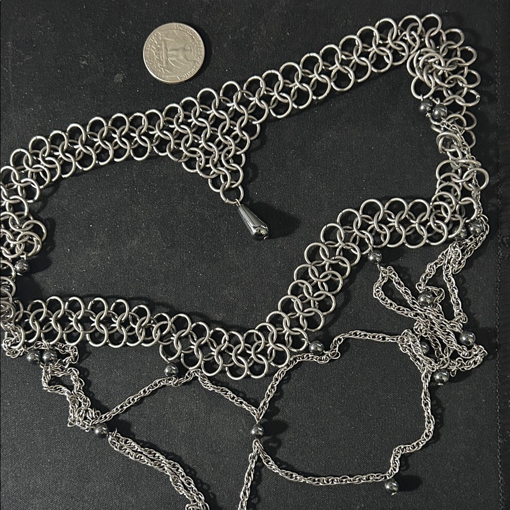 Stainless Steel Chainmail Coronet Handmade Authentic Ren Faire Beautiful
